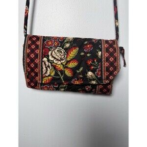 Retired Vera Bradley Anastasia Pattern Crossbody Organizer Small Purse Floral